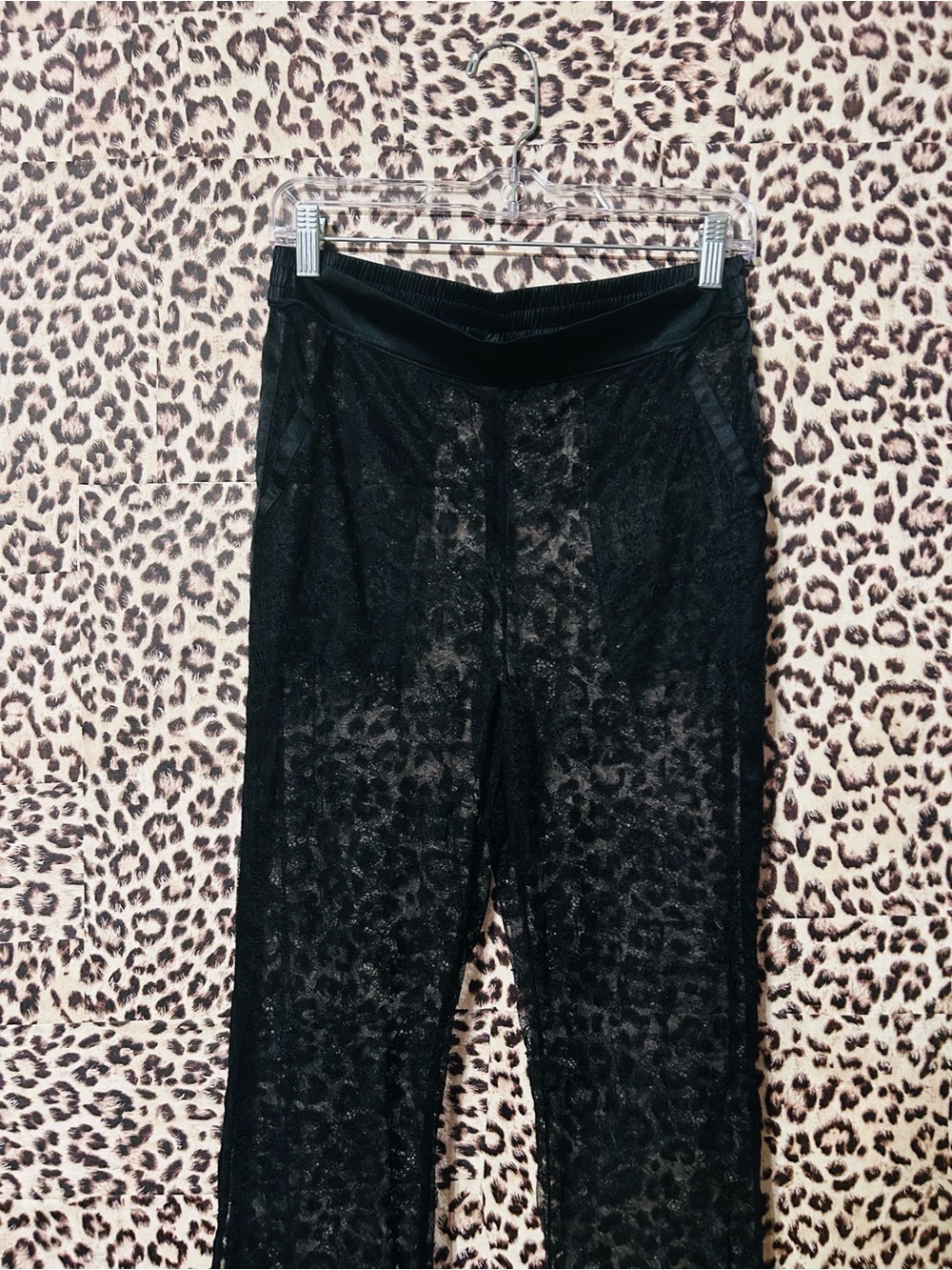Victoria’s Secret Sheer Lace Wide-Leg Pants